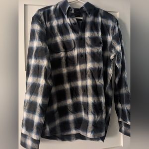 Banana Republic NWT 100% cotton flannel plaid overshirt size M